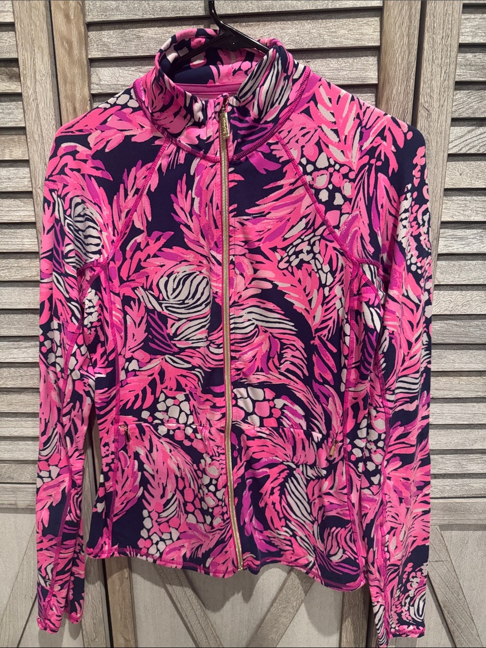 Lilly Pulitzer Ashlee Women’s Pink Printed Zip-Front Jacket size medium
